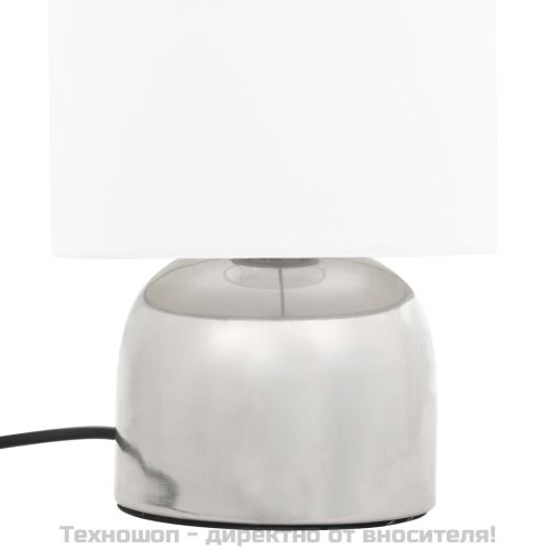 Настолни лампи, 2 бр, сензорен бутон, бели, E14