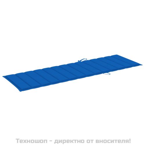 Шалте за шезлонг, кралско синьо, 200x70x3 см, Оксфорд плат