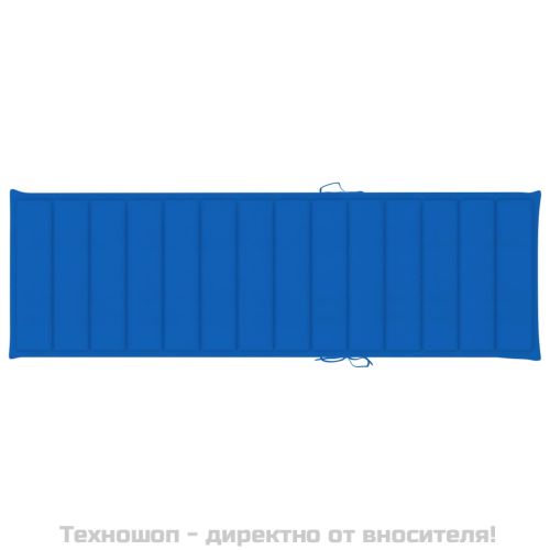Шалте за шезлонг, кралско синьо, 200x70x3 см, Оксфорд плат