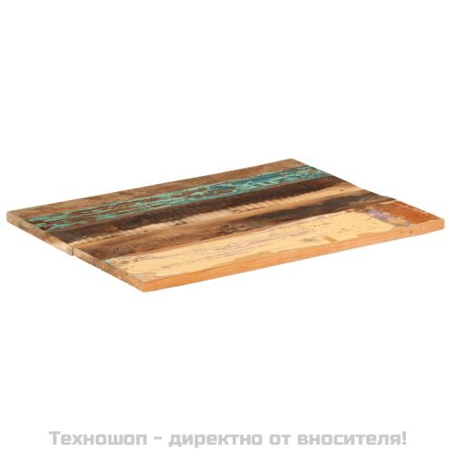 Правоъгълен плот за маса, 60x80 см, 25-27 мм, регенериран масив