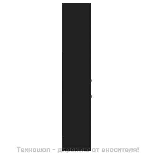 Библиотека, черна, 40x35x180 см, инженерно дърво