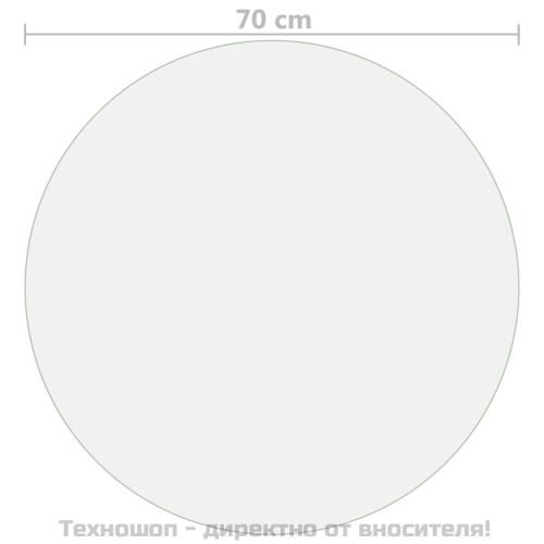 Протектор за маса, прозрачен, Ø 70 см, 1,6 мм, PVC