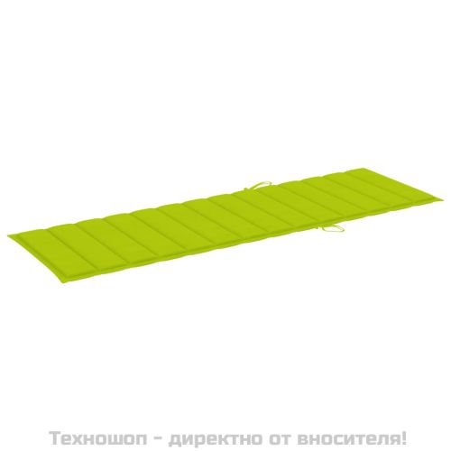 Шалте за шезлонг, яркозелено, 200x70x3 см, Оксфорд плат