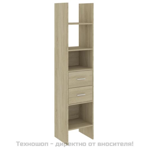 Библиотека, дъб сонома, 40x35x180 см, инженерно дърво