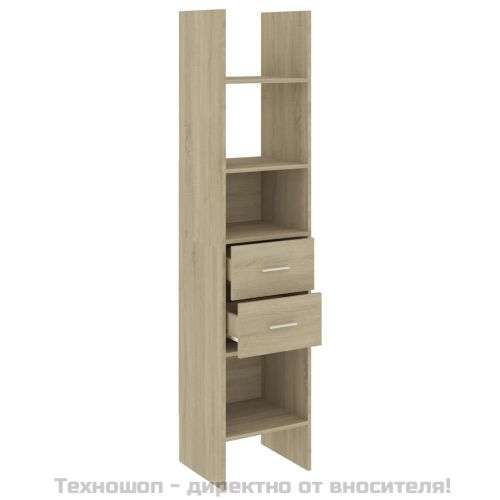 Библиотека, дъб сонома, 40x35x180 см, инженерно дърво