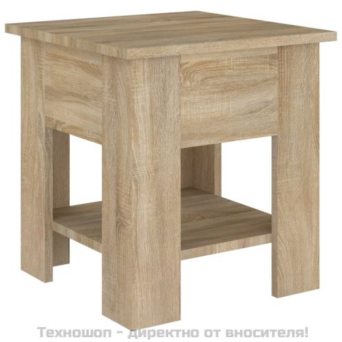 Маса за кафе, дъб сонома, 40x40x42 см, инженерно дърво