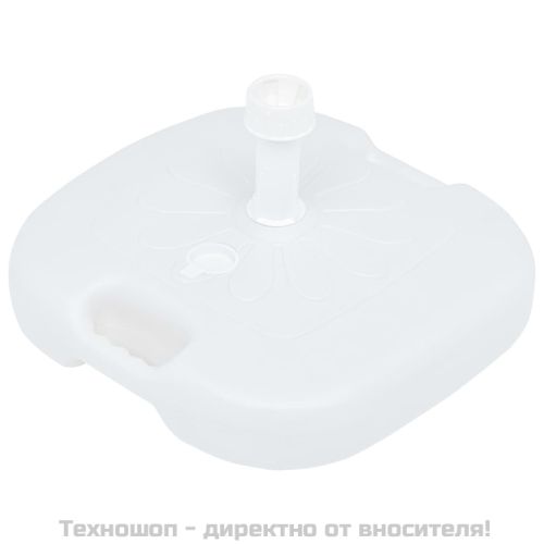Основа за чадър, за пясък/вода, 16 л, бяла, пластмаса