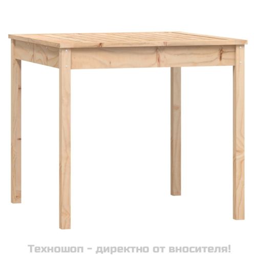 Градински трапезен комплект от 5 части, масивен бор