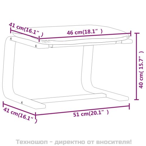Релаксиращ стол с табуретка, черна, текстил