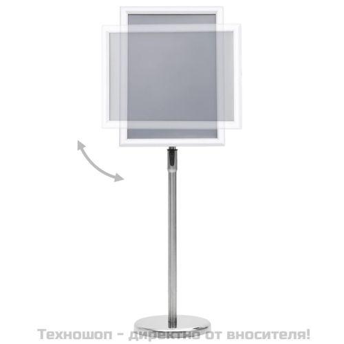 A3 постер борд на стойка, сребрист, алуминиева сплав