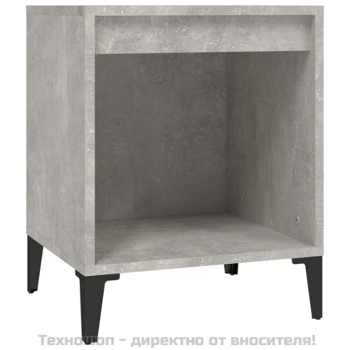 Нощно шкафче, бетонно сиво, 40x35x50 см