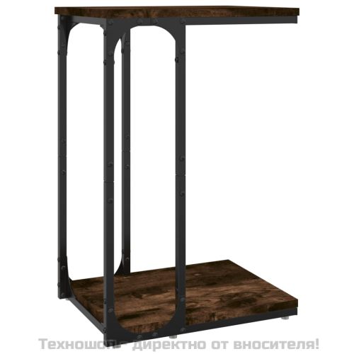 Странична маса, опушен дъб, 40x30x60 см, инженерно дърво