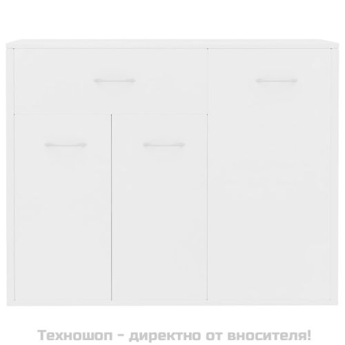 Бюфет, бял, 88x30x70 см, инженерно дърво