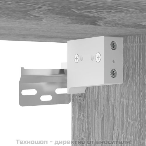 ТВ шкафове със стенен монтаж, 2 бр, сив сонома, 57x34,5x40 см