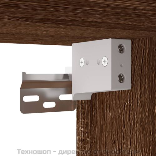 Комплект ТВ шкафове от 3 части, кафяв дъб, инженерно дърво