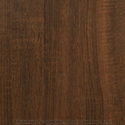 Комплект ТВ шкафове от 3 части, кафяв дъб, инженерно дърво