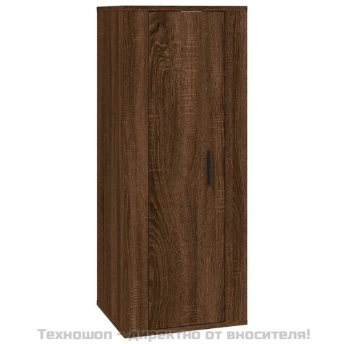 Комплект ТВ шкафове от 2 части, кафяв дъб, инженерно дърво