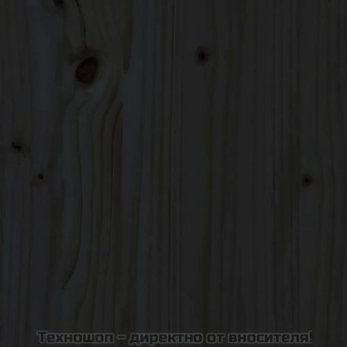 Кафе маса, черна, Ø 40x60 см, борово дърво масив