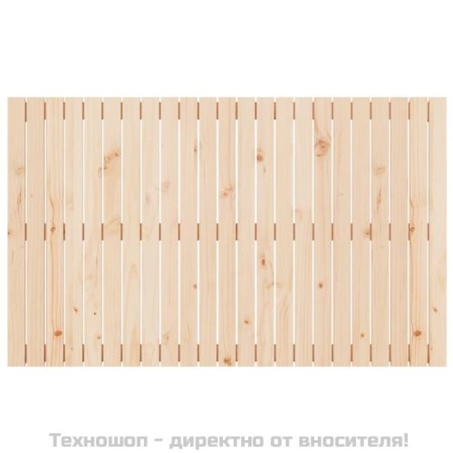 Стенна табла за спалня, 147x3x90 см, борово дърво масив
