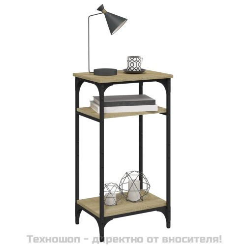 Странична маса, дъб сонома, 40x30x75 см, инженерно дърво