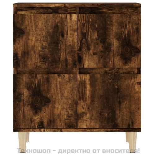 Сайдборд, 2бр, опушен дъб, 60x35x70 см, инженерно дърво