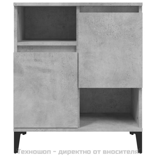 Сайдборд, 3 бр, бетонно сиво, 60x35x70 см, инженерно дърво