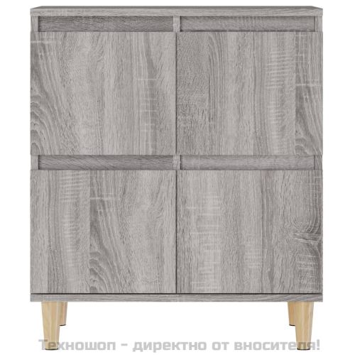 Сайдборд, 3 бр, сив сонома, 60x35x70 см, инженерно дърво