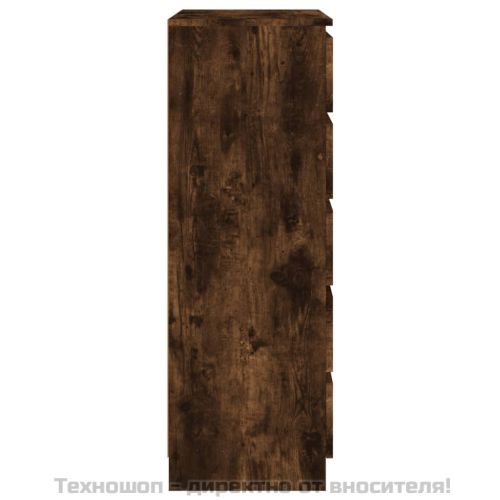 Скрин с чекмеджета, опушен дъб, 60x36x103 см, инженерно дърво