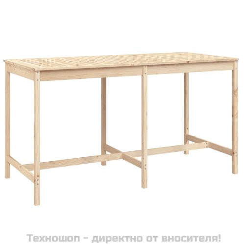 Градинска маса, 203,5x90x110 см, борово дърво масив