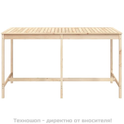 Градинска маса, 203,5x90x110 см, борово дърво масив