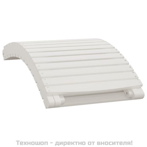 Шезлонги, 2 бр, бели, 184x55x64 см, акациево дърво масив