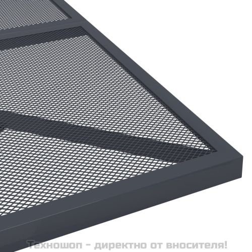 Градински трапезен комплект от 3 части, антрацит, стомана