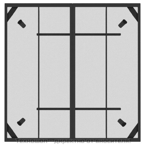 Градинска маса антрацит 100x100x72 cм стомана мрежа