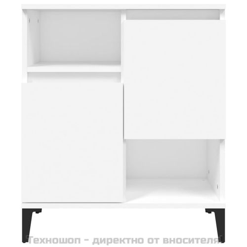 Сайдборди, 2 бр, бели, 60x35x70 см, инженерно дърво