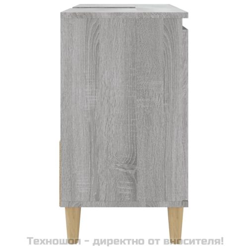 Шкаф за баня, сив сонома, 65x33x60 см, инженерно дърво
