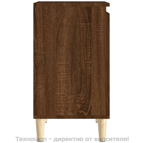 Шкаф за мивка, кафяв дъб, 58x33x60 см, инженерно дърво