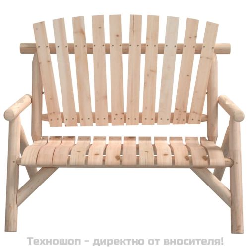 2-местна градинска пейка, 119x85x98 см, масивен смърч