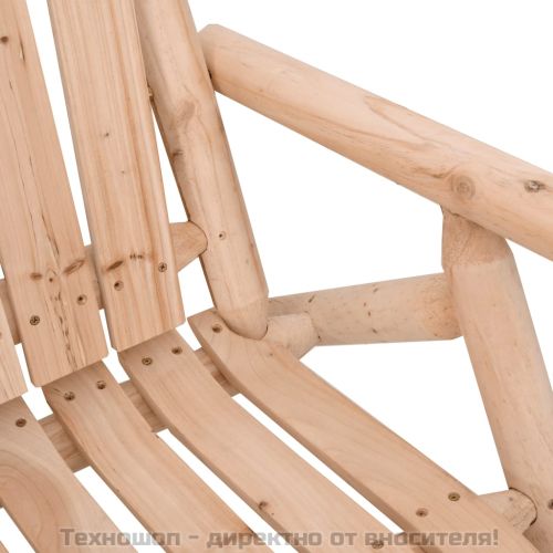 2-местна градинска пейка, 119x85x98 см, масивен смърч