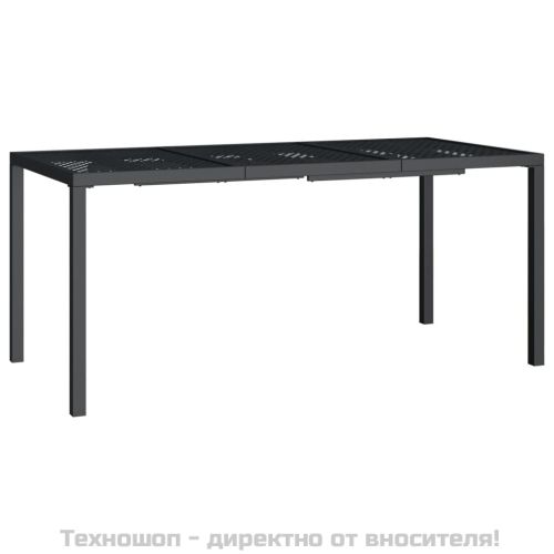 Градинска маса антрацит 165x80x72 cм стомана