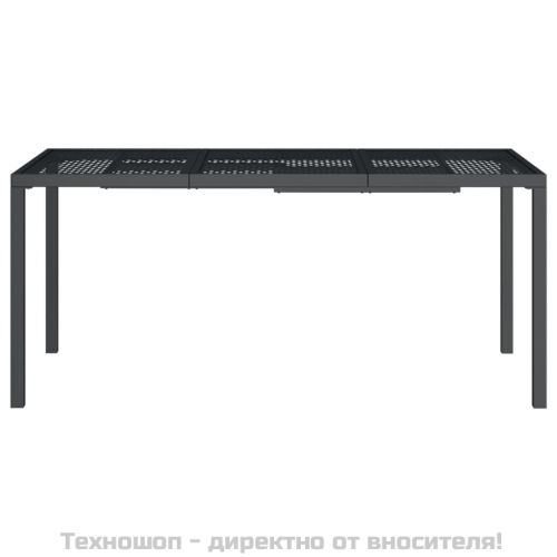 Градинска маса антрацит 165x80x72 cм стомана