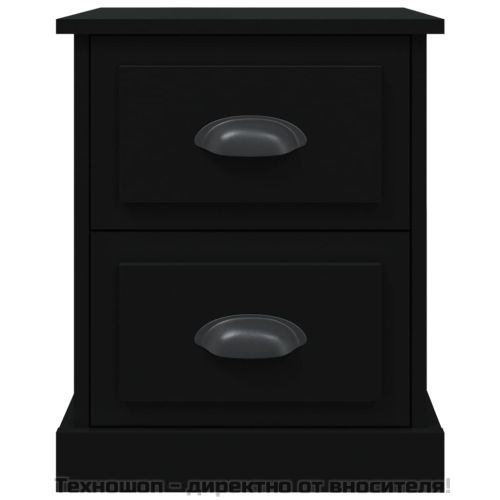 Нощно шкафче, черно, 39x39x47,5 см, инженерно дърво