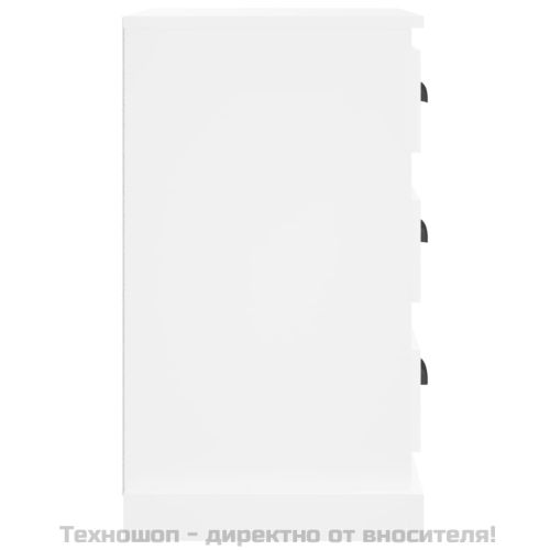 Нощно шкафче, бяло, 39x39x67 см, инженерно дърво