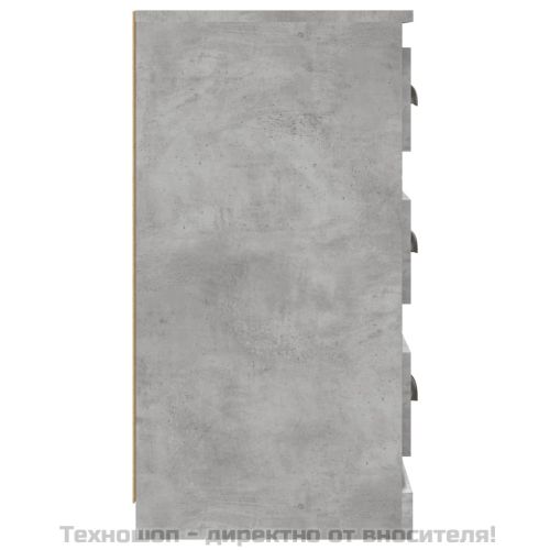 Сайдборд, бетонно сив, 70x35,5x67,5 см, инженерно дърво