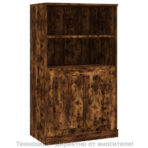 Висок шкаф, опушен дъб, 60x35,5x103,5 см, инженерно дърво