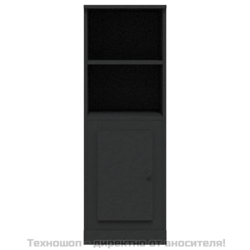 Висок шкаф, черен, 36x35,5x103,5 cm, инженерно дърво