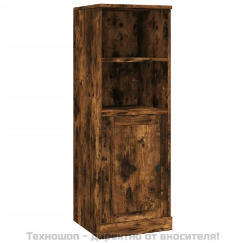 Висок шкаф, опушен дъб, 36x35,5x103,5 см, инженерно дърво