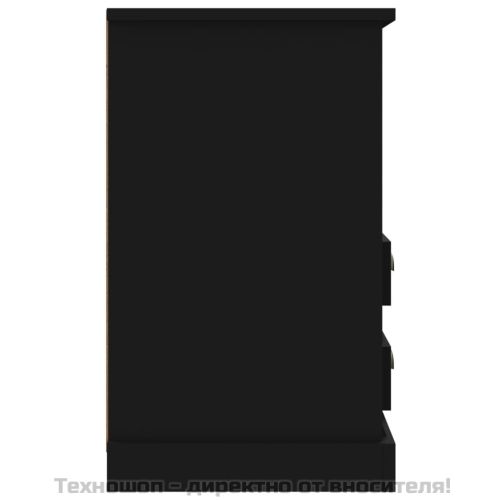 Нощни шкафчета, 2 бр, черно, 43x36x60 см