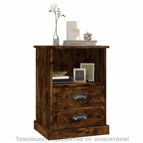 Нощно шкафче, опушен дъб, 43x36x60 см