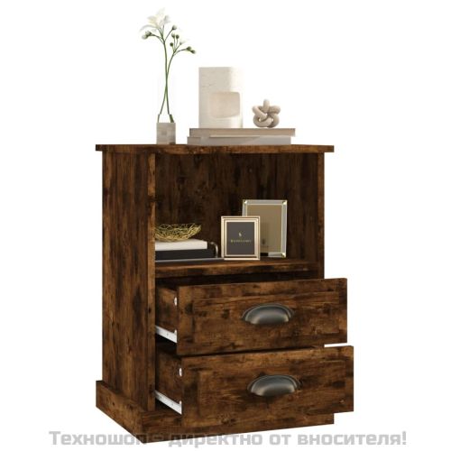 Нощно шкафче, опушен дъб, 43x36x60 см