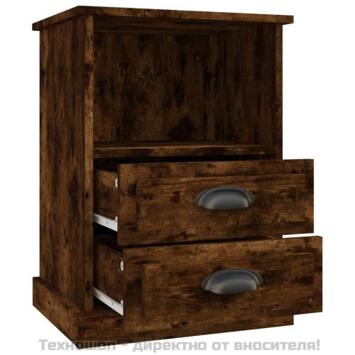 Нощно шкафче, опушен дъб, 43x36x60 см